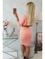 Súprava blúzky a sukne v marhuľovej farbe Súprava blúzky a sukne v marhuľovej farbe