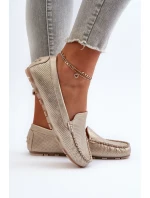 Damskie Mokasyny Złote Ranica