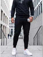 FashionStreet čierna pánska tepláková súprava AX0677 FashionStreet čierna pánska tepláková súprava AX0677