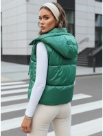 Dámska prešívaná vesta OSHE zelená FashionStreet TY3702 Dámska prešívaná vesta OSHE zelená FashionStreet TY3702