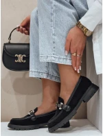 Dámske mokasíny s plochou podrážkou LOFINKA black FashionStreet ZY0798 Dámske mokasíny s plochou podrážkou LOFINKA black FashionStreet ZY0798