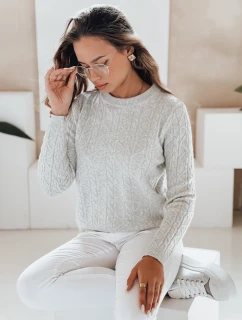 Dámsky sveter BRAVINA sivý FashionStreet MY2528