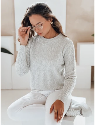 Dámsky sveter BRAVINA sivý FashionStreet MY2528