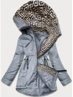 Šedo-béžová dámska bunda pre prechodné obdobie (B8037-9046) Šedo-béžová dámska bunda pre prechodné obdobie (B8037-9046)