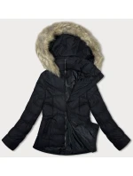 Dámska krátka prešívaná zimná bunda J Style Black (5M3153-392)