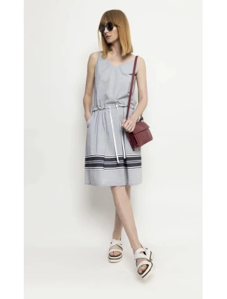 Dámske šaty W-Dk-3037-9G-H9-55-1 šedé - Deni Cler Milano