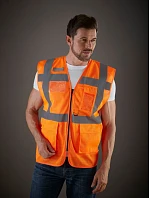 Yoko HVW 820 Hi-Vis sieťovaná bezpečnostná vesta 79.W820 hi vis oranžová/sivá Yoko HVW 820 Hi-Vis sieťovaná bezpečnostná vesta 79.W820 hi vis oranžová/sivá