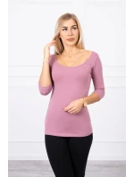 Blúzka s okrúhlym výstrihom tmavo ružová Blúzka s okrúhlym výstrihom tmavo ružová