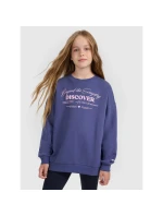 Dievčenská oversize mikina s kapucňou 4F 4FJRAW25TSWSF2428-33S