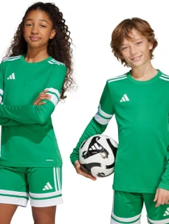 Detské tričko adidas Squadra 25 s dlhým rukávom zelené JN7491