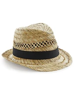 Beechfield B 730 Klobúk s pleteným vzhľadom „Summer Trilby“ 53.0730 prírodná farba Beechfield B 730 Klobúk s pleteným vzhľadom „Summer Trilby“ 53.0730 prírodná farba