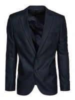 Pánske jednoradové sako v tmavomodrej farbe FashionStreet MX0637