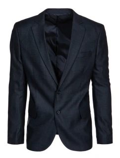 Pánske jednoradové sako v tmavomodrej farbe FashionStreet MX0637