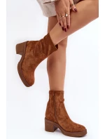 Damskie Botki Na Słupku Camel Argastis