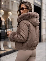 Dámska krátka zimná bunda s kožušinou Fango FashionStreet TY5997