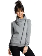 B071 Mikina s kapucňou na zips - sivá