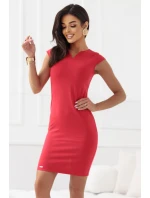 132-9 Klasické priliehavé šaty - červené 132-9 Klasické priliehavé šaty - červené