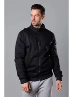 Čierna pánska mikina so stojačikom (68B2002-3) Čierna pánska mikina so stojačikom (68B2002-3)