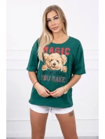 Kúzelne zelená blúzka s potlačou