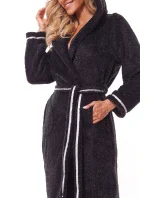 Mäkký dlhý župan 2322 Black - L&L