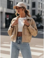 Dámska prechodná bunda ISTAN tmavo béžová FashionStreet TY4184
