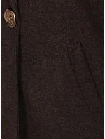Dámsky klasický jednořadový kabát v čokoládovej farbe FashionStreet NY0814 Dámsky klasický jednořadový kabát v čokoládovej farbe FashionStreet NY0814