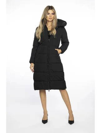 Ann Gissy Dámska zimná bunda s dlhým pásom Black (AG1-J9157) Ann Gissy Dámska zimná bunda s dlhým pásom Black (AG1-J9157)