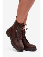 Dámské Workery Zateplené Čokoládové Ivonelle