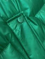 Zelená dámska vesta s kapucňou (B8171-82)