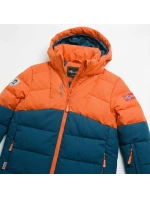 Trollkids Detská zimná bunda Gryllefjord nepremokavá oranžová/modrá (365-428)