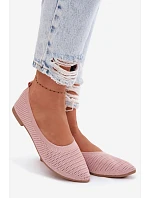 Síťované Textilní Baleríny Dámské Růžové Sarina