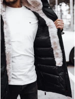 Pánska zimná bunda čierna FashionStreet TX4594 Pánska zimná bunda čierna FashionStreet TX4594