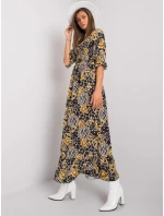 Šaty DHJ SK 13965 1.61P čierna a žltá