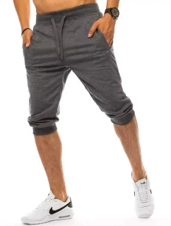 Pánske tmavosivé teplákové šortky FashionStreet SX1533