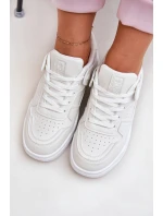 Buty Sportowe Sneakersy Damskie Z Eko Skóry Białe Telisiria