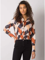 Blúzka DHJ BZ 15251.82 čierna a béžová