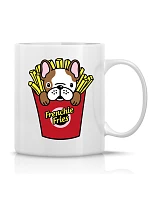 FRENCHIE FRIES – klasický biely keramický hrnček 300 ml FRENCHIE FRIES – klasický biely keramický hrnček 300 ml