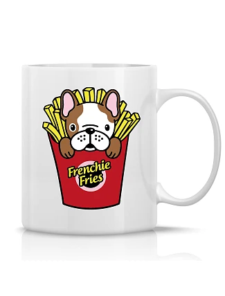FRENCHIE FRIES – klasický biely keramický hrnček 300 ml FRENCHIE FRIES – klasický biely keramický hrnček 300 ml