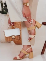 Dámske sandále na podpätku ROMELLA beige FashionStreet ZY0753