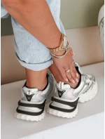 Dámske športové strieborné tenisky FashionStreet ZY1007