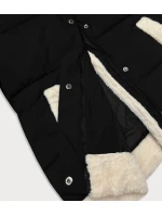 Dámska čierna kožušinová bunda J Style (16M9213-392)