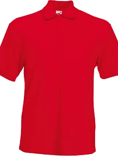 Fruit of the Loom Heavy 65/35 Pique Polo – polo tričko z hrubej bavlny 16.3204 červené