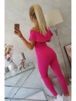 Fuchsiová súprava s volánikmi