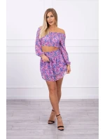 Fialová kvetinová sada