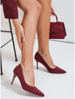 Dámske semišové ihlice vo vínovej farbe FashionStreet ZY1073