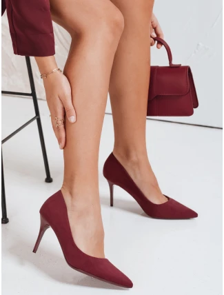 Dámske semišové ihlice vo vínovej farbe FashionStreet ZY1073