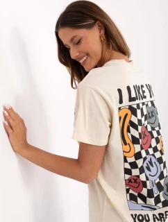 Tričko D12022AC02645E light beige