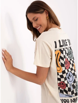 Tričko D12022AC02645E light beige