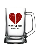 Personalizovaný pohár na pivo – Dve miesta, jedno srdce Personalizovaný pohár na pivo – Dve miesta, jedno srdce