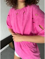 Dámske bavlnené tričko AYUBAS ružové FashionStreet RY2638